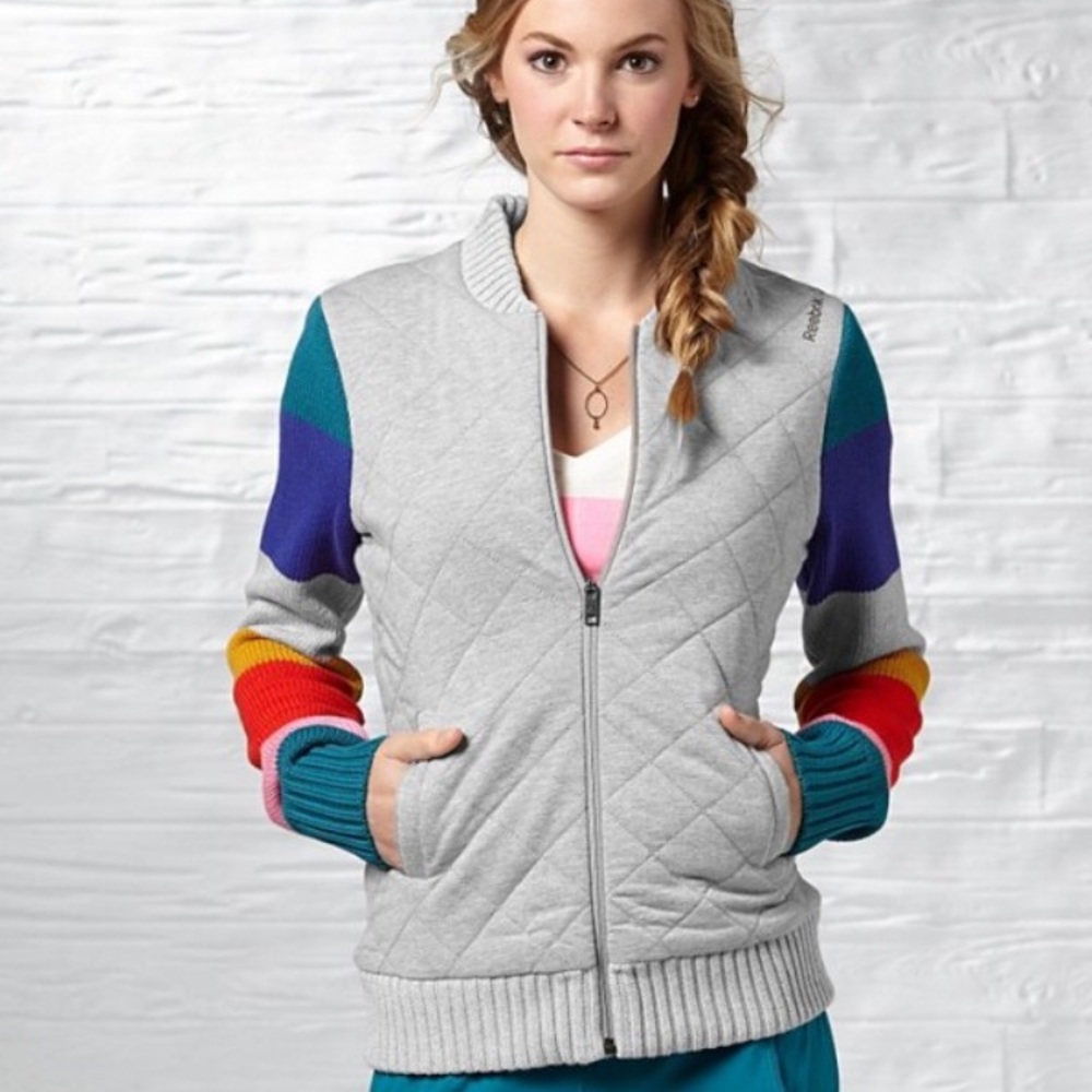 Reebok Off the Mat Quilted Knit Jacket XL